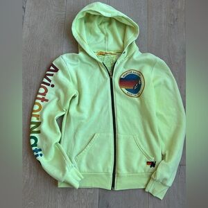 Aviator Nation Neon Yellow Hoodie. Size small.